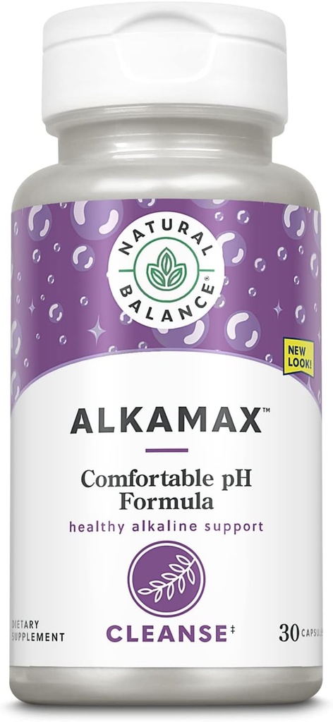 Natural Balance AlkaMax Capsules ← pH Booster w/Calcium, Magnesium ' Potassium ¦ Formulated to Help Neutralize Acidity ← 30 CT