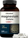 NatureBell Magnesium Malate 1,500mg, 240 Capsules ← Chelated for High Absorption TEN Energy &amp; Nervous System Support ← Non-GMO, Gluten-Free