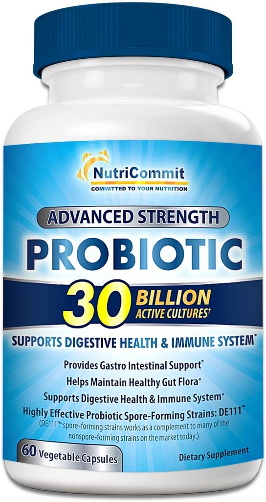 30 Billones Probióticos Suplemento Silencio 10 Raras científicamente validadas de Bacillus subtilis " Bacillus coagulans prebiotic Support Optimal Immune " Digestive Health (1 Daily)
