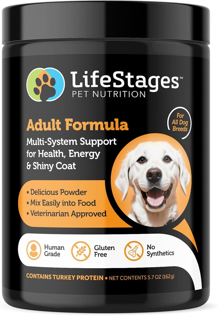 Etapa 2: Fórmula de adultos multivitamínicos para perros ← Soporte integral de gestión de peso, salud digestiva, dolor conjunto de caderas, estrés &amp; ansiedad &amp; más, todo natural - Vet aprobado