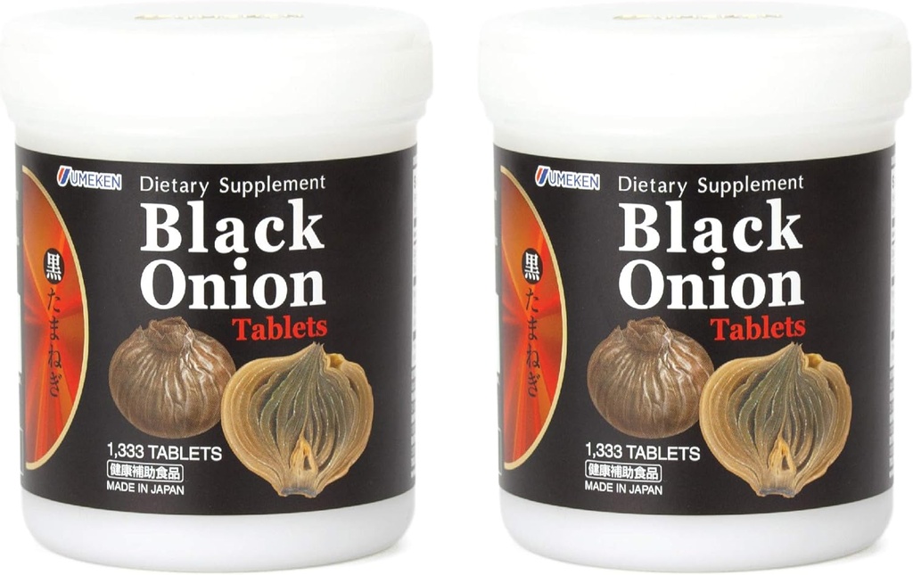 Umeken Black Onion - Concentrado fermentado con Quercetina, Antioxidante, Suplemento dietético, 1333 Tablas Cuenta, 2 Pack