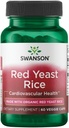 Swanson Hecho con traje de levadura roja tradicional orgánico 600 Milligrams 60 Veg Capsules