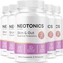 (5 Pack) Neotonics Capsules - Neotonics oficiales Skin & Gut Essential Probiotics, Advanced Formula Neotonics Skin and Gut Organic, All Natural Supplement Neotonics Review, 150 cápsulas para 5 meses