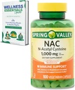 NAC Suplemento N-Acetyl Cysteine tención 1000mg, 100 Cuenta Silencioso Apoyo Inmunitario, Vegetarian Capsules ANTE Gluten-Free, Soy Free, Lactose Free ← con Selenium y Molybdenum