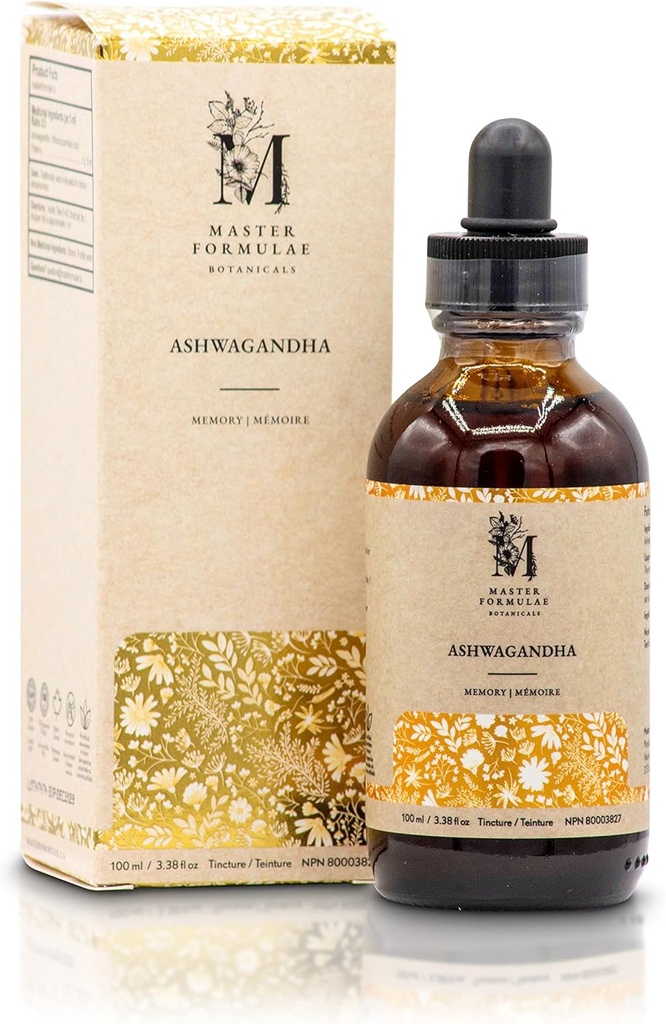 Master Formulae Ashwagandha Root Herbal Tincture 100ml | Extra Strength Extract | 100% Natural | High Bioavailability