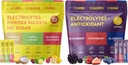 Keto Vitals Tropical &amp; Berry surtido 2 Pack Bundle Electrolyte Powder Bundle: Tropical &amp; Berry surtido de sabores - Sin azúcar &amp; Zero Calorie Electrolyte Drink Mix Packets, 60 piezas