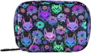 Bolso de organizador de píldoras semanales caja de organizador de píldoras psicópata Fox Camellia Púrpura portátil pequeñas cajas de píldoras diarias para aceites de vitamina pescado suplemento Holder con cremallera tamaño compacto