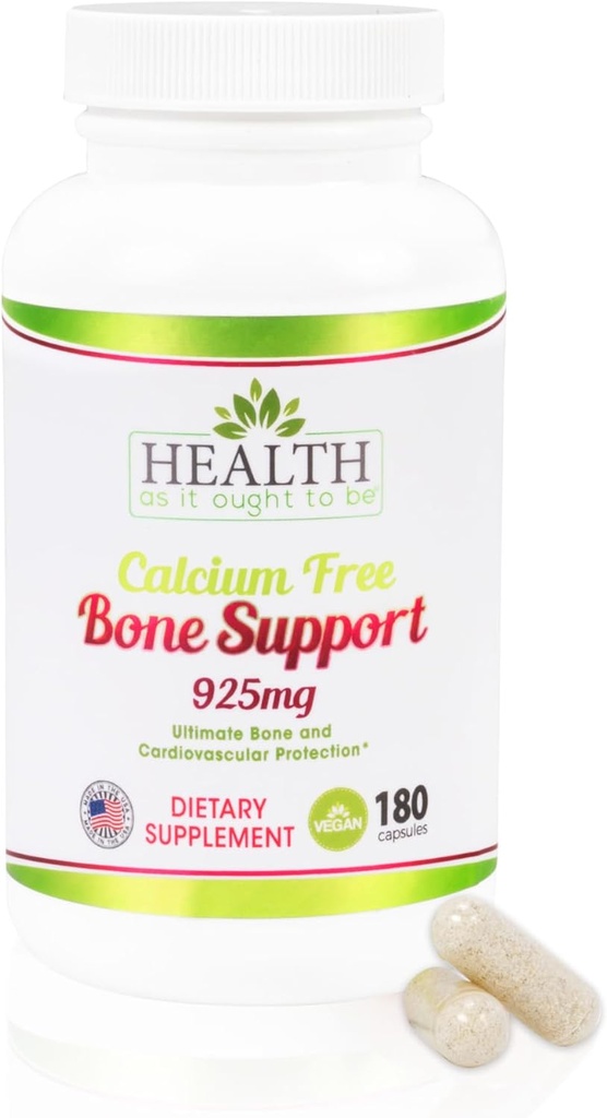 Salud Como Ought Ser Calcium Free Bone Support Suplemento  Ultimate Bone and Cardiovascular Protection Silencio 180 Capsules