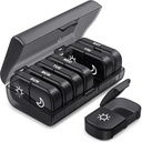 AUVON XL Organizador semanal de píldoras 2 veces al día, caja de píldoras 7 día con aperturas únicas para fácil de usar, protección de privacidad negra AM caja de píldoras para medicamentos, vitaminas, aceites de pescado, suplementos