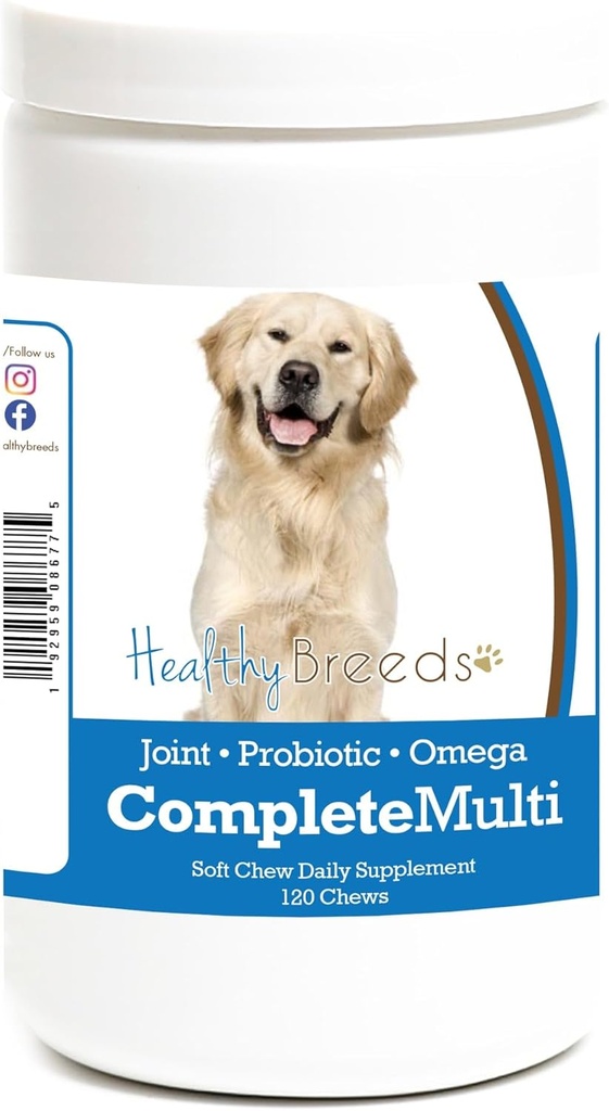 Saludable razas de oro Retriever All in One Multivitamin Soft Chew 120 Conde