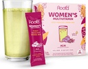 Root'd - Powder Multivitamin For Women - With 25 Vitamins & Minerals | Vitamin A, C, D, E, B12, B6, K, Iron, Probiotics, Electrolytes, Organic Super Greens | Natural Acai | 24 Effervescent Stick Packs