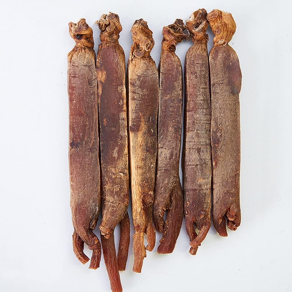 Red Korean Ginseng 15 años Premium Red Korean Ginseng Dried Root,Korean Ginseng Tea Korean Ginseng Root,Sugar Gratis,Korean Ginseng Stick (100 Grams /0.22 lbs)