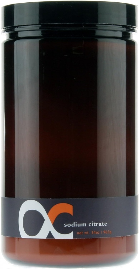 Citrato de sodio puro en Amber Jar 34 oz