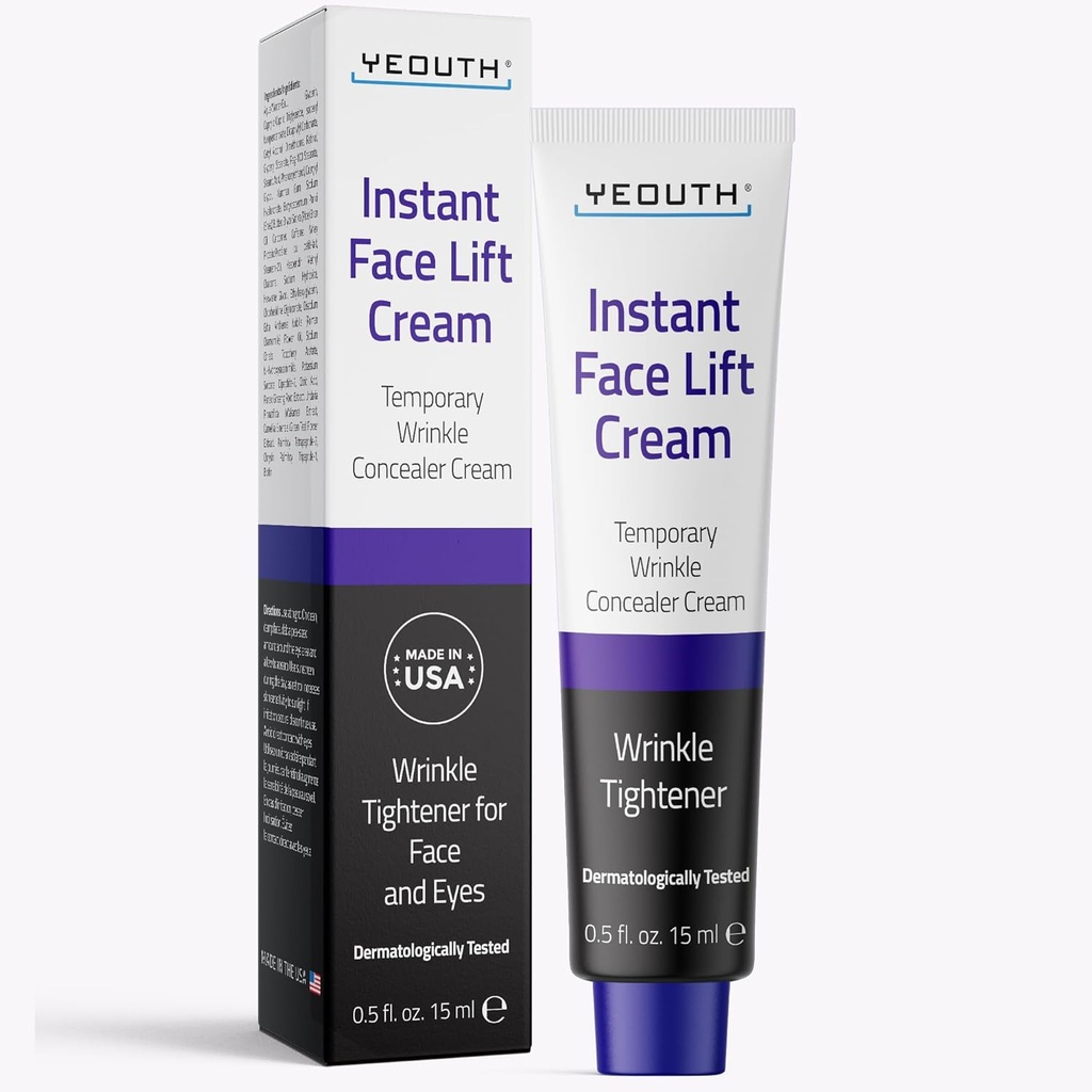 Crema de elevación facial instantánea YEOUTH, Apriete de piel temporal bajo crema de ojos para las mujeres, afilado y elevador