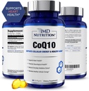 1MD Nutrition CoQ10 - para la salud del corazón y la producción de energía celular - Suplemento de salud para hombres &amp; mujeres - Coenzyme Q10 Softgel - 60 días