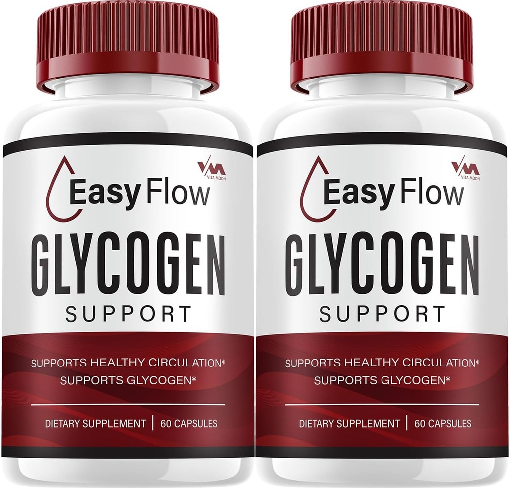(2 Pack) EasyFlow Glycogen – Easy Flow Capsule Cleaner, EasyFlow Pills, Advanced Formula for General Wellness, Easy Flow Glycogen Reviews, 120 cápsulas