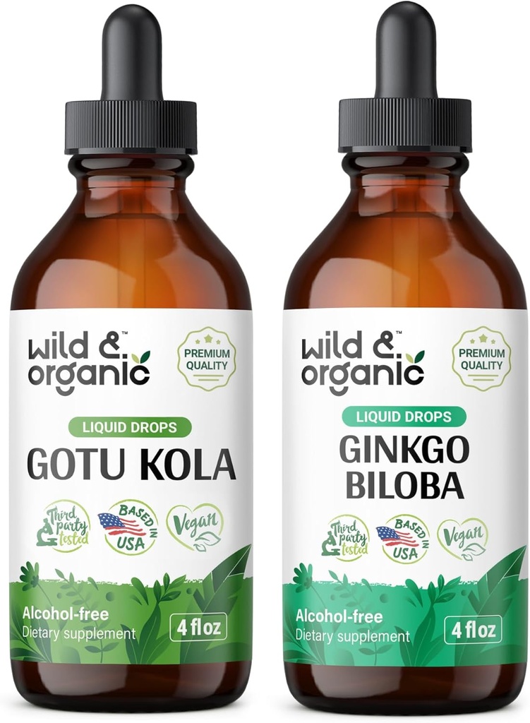 Wild &amp; Organic Gotu Kola Tincture 4 fl oz > Ginkgo Biloba Tincture 4 fl oz