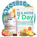 Atlantic Naturals Sea Moss Superfood Bundle - Sea Moss with Shrooms Gummies & 7-Day Kidney, Liver & Gallbladder Cleanse - Defensa, Focus &amp; Detox Support - Lion's Mane, Reishi, Dandelion Root &amp; More