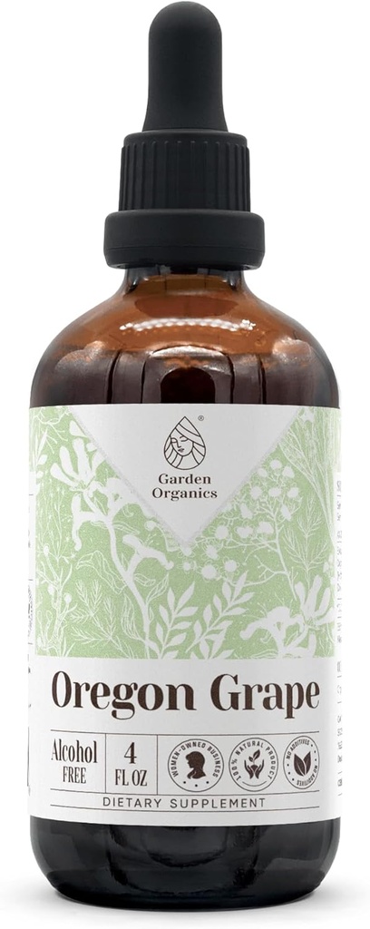 Oregon Grape Extracto libre de alcohol, Booster de sistema inmunitario, gotas líquidas hechas de 100% (4 fl oz)