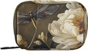 Floral Dragonfly Pill caja para viajes, organizador semanal de píldoras portátiles suplemento Holder