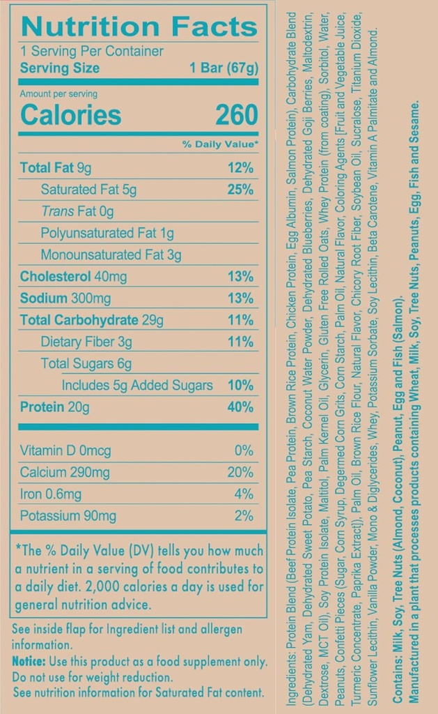 Bar REDCON1 MRE, Donut esparcido, 20g Bar de Proteína Alimentaria entera con aceite MCT - Fácil de digerir, Bar de Reemplazo Delicioso Meal - En cualquier momento Bares Protein Snack, Post o Pre Workout (4 Bares)