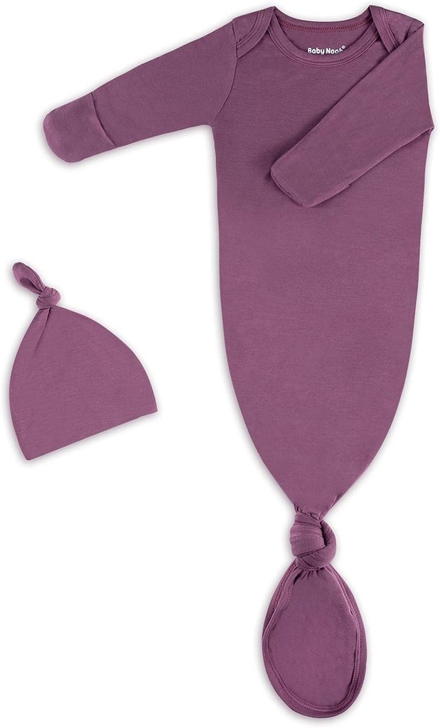 Bebé recién nacido vestido anotado, Super suave bebé Silky Long Sleeve Durmiente para bebé niña y niño bolsa de dormir con sombrero