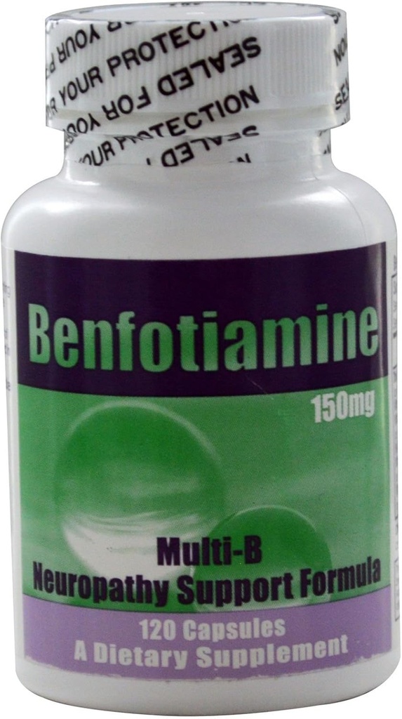 Fresco del fabricante! Benfotiamine Multi-B Neuropatía Soporte Fórmula 150 mg, 120 caps - 3 Pack