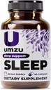 UMZU Magnesium Sleep Support Supplements with GABA and L-Theanine, Complete Body Relaxation and Mood Support, Non-Melatonin Formula - 180 Capsules