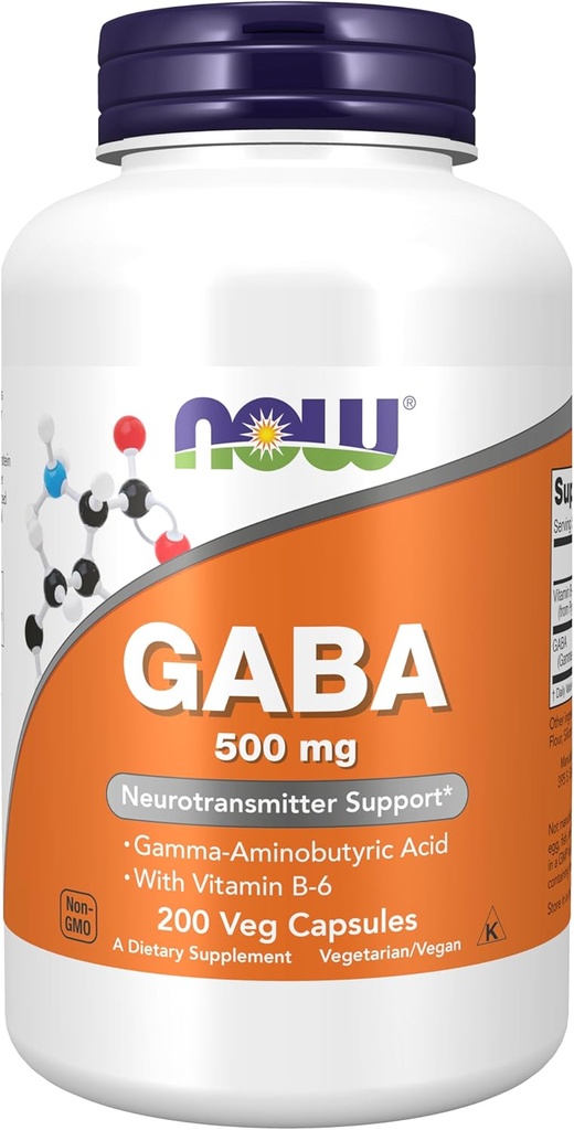 AHORA GABA 500 mg,200 cápsulas de verduras