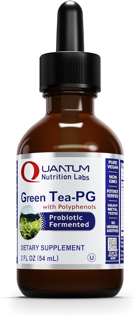 Laboratorios de Nutrición Cuántica Green Tea-PG - Green Tea Extract Liquid, Green Tea Drops, Camellia Sinensis Supplement, Phytonutrient & Antioxidant Support for Men ' Women - 2 Fl Oz