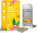 Suplementos veganos de vitamina C — VIT C + Citrus Bioflavonoides — Vitaminas y Suplementos de Salud — Suplementos diarios (60 cápsulas) — Vitamina C 500 mg cápsulas — Suplementos de antioxidantes
