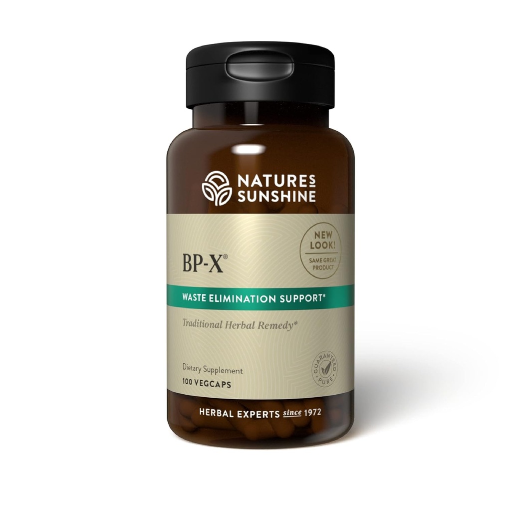 Sunshine BP-X de la naturaleza, 100 cápsulas soportan la salud intestinal, digestiva y hepática y ayuda con funciones de hígado, vesícula y intestino