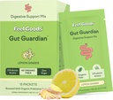 Feel Goods Gut Guardian, Fibra orgánica, Pólvora prebiótica, Gratuita de azúcar, hierbas para rubor, Gut Health Support, Digestive Health for Men &amp; Women, Non GMO, Vegan, Lemon Ginger, 15 Conde
