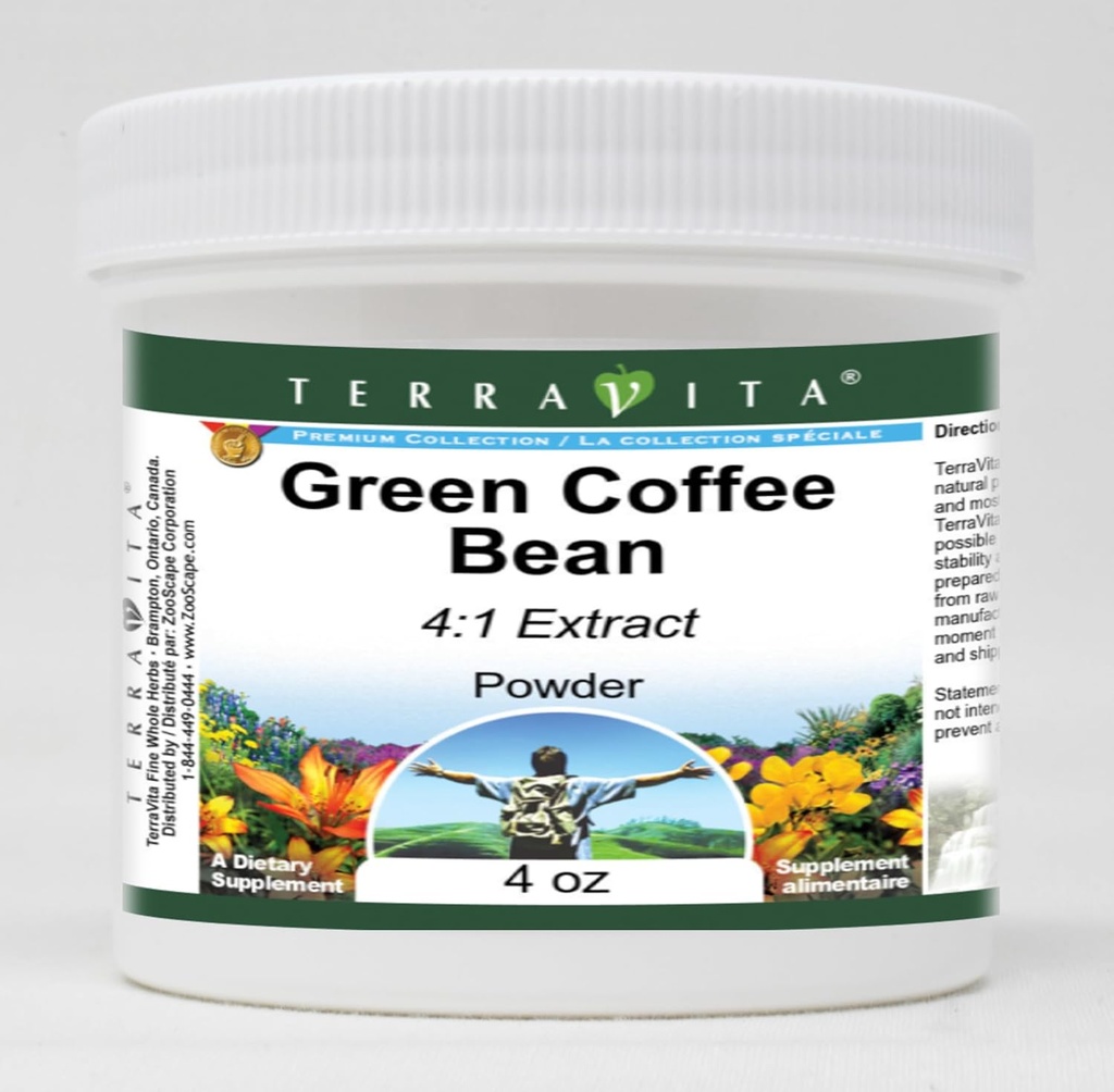Grano de café verde 4:1 Extracto Polvo (4 oz, ZIN: 521709)