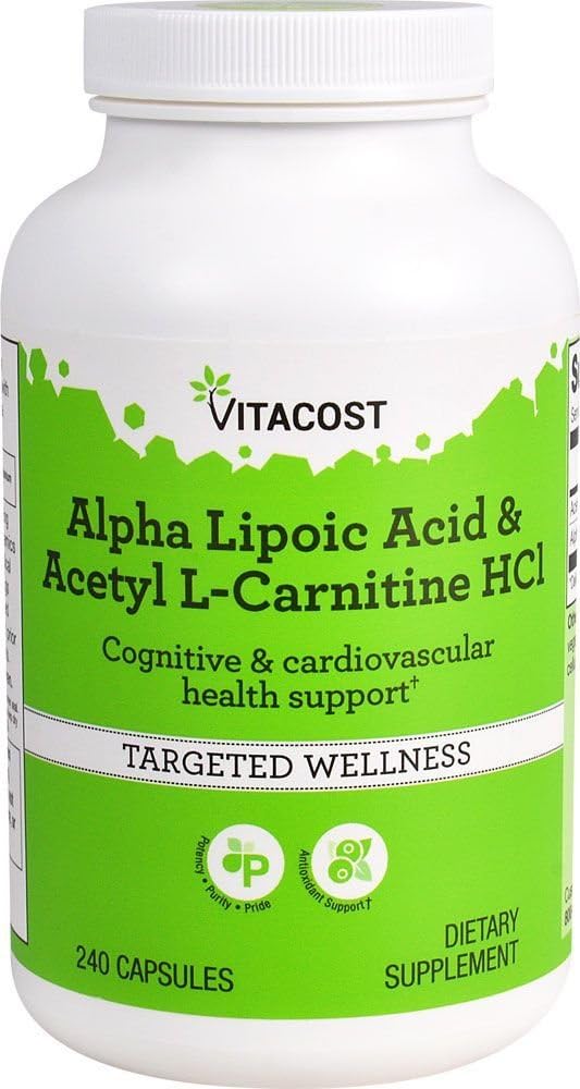 Vitacost Alpha Lipoic Acid & Acetyl L-Carnitine HCl -- 700 mg - 240 Capsules