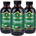 Immunia Elderberry Syrup ayuda a fortalecer el sistema inmunológico. Concentrado de anciano con anciano, tomillo y menta. No hay azúcar. Sabor delicioso. 24 días / botella. (3-Pack)