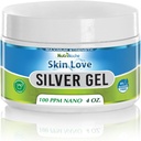 Nutrinoche Nano Silver Gel - Advanced Colloidal Silver Skin Cream - Wound Care " First Aid Gel Soothing Topical Ointment for Burns, Razor Burn and Sunburn Irritations - Unscented 4 Oz Jar