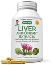 ANDREW LESSMAN Liver Anti-Oxidant Extracts 60 Capsules - Supports The Hard-Working Tissues of The Liver, Promotes Optimum Liver Health and Function. Milk Thistle, Turmeric and Artichoke Extracts