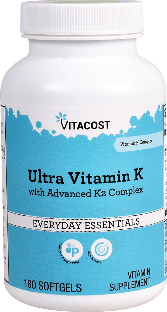 Vitacost Ultra Vitamin K con Complejo K2 avanzado - 180 Softgels