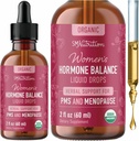 Hormon Balance Líquido gotas latitud con Black Cohosh, Stinging Nettle, Red Raspberry Leaf, Chasteberry &amp; More ← Menopause, Hot Flash, " PMS Relief Menstrual Herbal Support Tincture ← Vegan Formula  durable 2oz