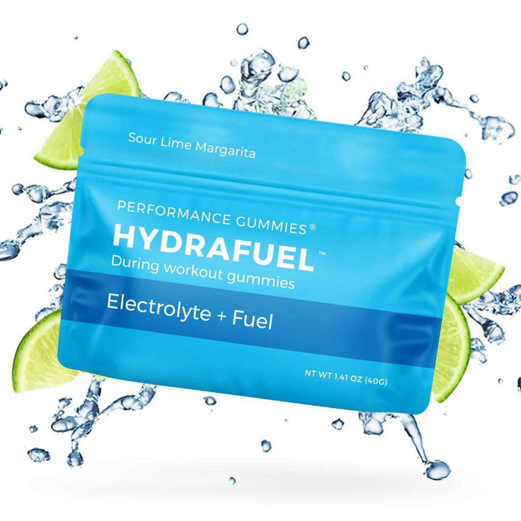 SGC Seattle Gummy Company – HydraFuel Electrolyte Hydration Gummies – 12-Pack Margarita – Rendimiento atlético mejorado y soporte de hidratación – Carbohidratos rápidos y electrolitos