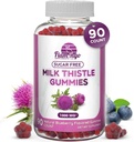 Milk Thistle Gummies- Naturally Flavored, Sugar-Free Milk Thistle 1000mg Extract – Liver Detox, Support, Renew Cleanse. Delicioso Alternativa a las cápsulas de carga de leche, potencia o té - 90 Cuenta