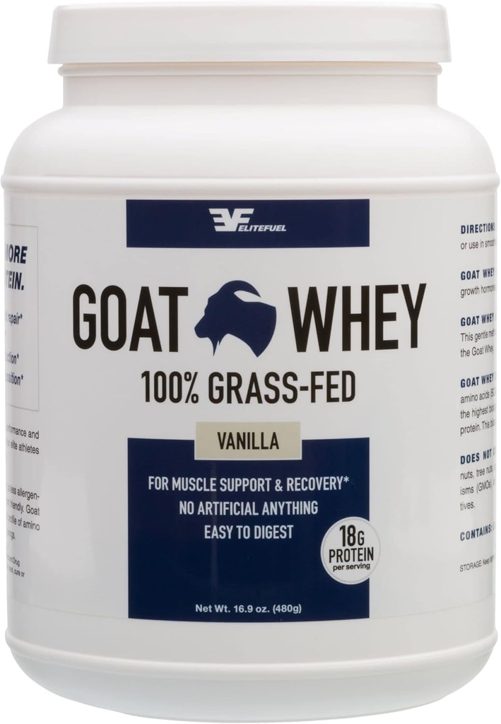 Goat Whey Protein ← Grass-Fed ← de Pastured Goats- Natural Vanilla