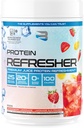 Creer Suplementos Protein Refresher (25 Servings) - Revolucionario Juice-Type Whey Protein Powder para Fitness, Bodybuilding, Gym, o para mayor consumo de proteína (25 Scoops, Strawberry Lemonade)