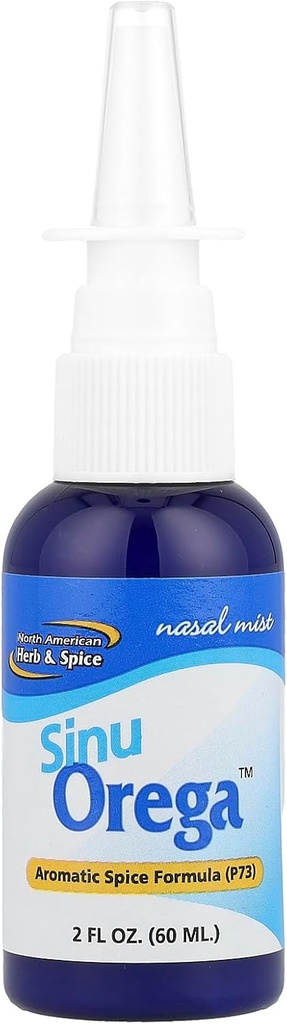 NORTH AMERICAN HERB " SPICE SinuOrega - 2 fl. oz. - All-Natural Nasal Spray - Oregano Oil " Sage to Support Healthy Sinus Response - Non-GMO, Alcohol Free, No Chemical or Synthetic Additives