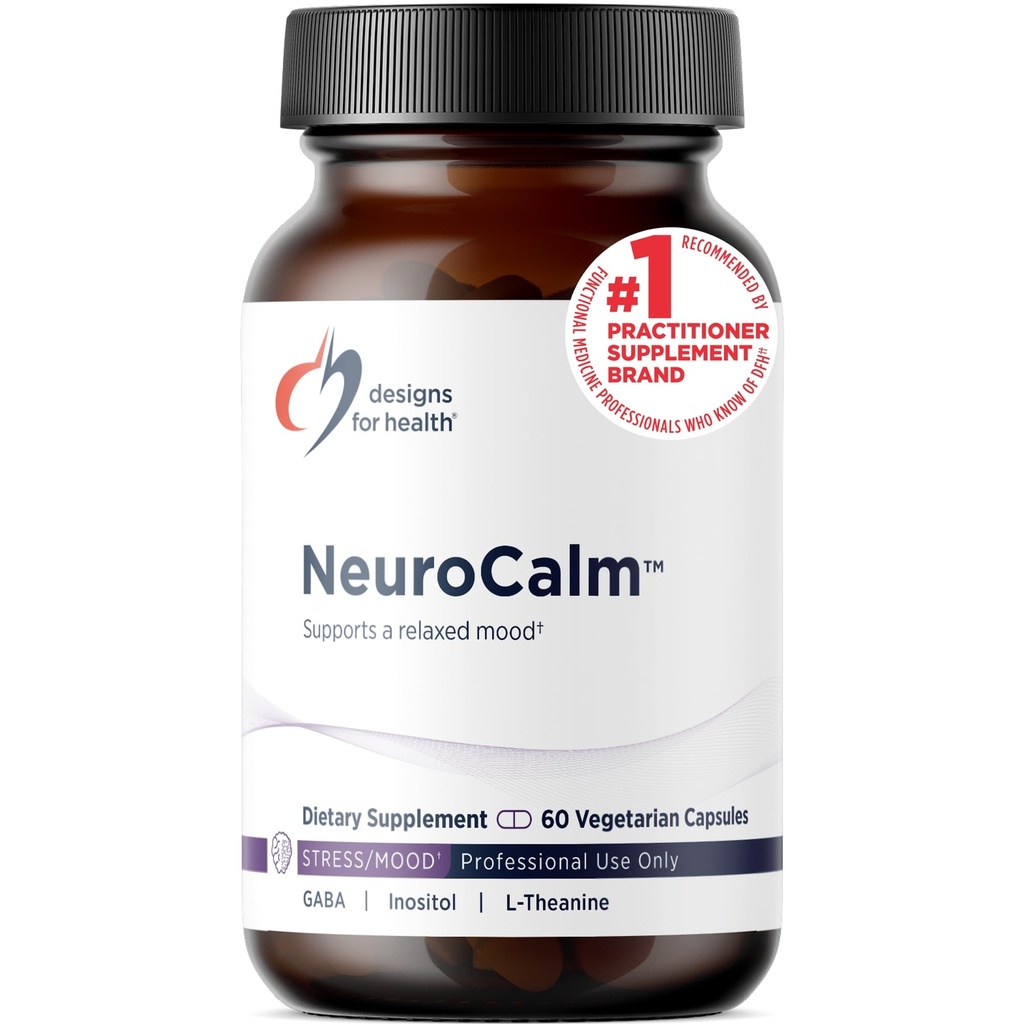 Diseños para NeuroCalma de Salud - 5HTP GABA L-Theanine Suplemento para Respuesta al Estrés - Metilada B12, Vitamina B6, Taurina, Chamomile &amp; Magnesio Suplemento para Soporte de Mood (60 cápsulas Vegan)