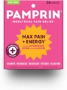 Pamprin Maximum Strength Max Doin and Energy Formula, Menstrual Period Symptoms Relief for Cramps, Bloating and Fatigue, 24 Caplets