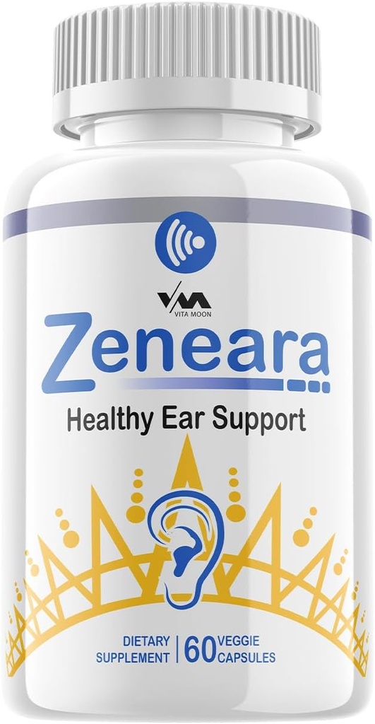 Vitamoon (1 Pack) Zeneara - Advanced Formula Healthy Ear Support, Hearing Health, and Wellness, 60 cápsulas