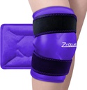 ZNÖCUETÖD Enhanced Knee Ice Pack Wrap for Pain Relief, Large Gel Ice Pack for Knee Leg Injuries Reusable with Cold Compression for Tendonitis, Artritis, Swelling, Bruises, Surgery Recovery