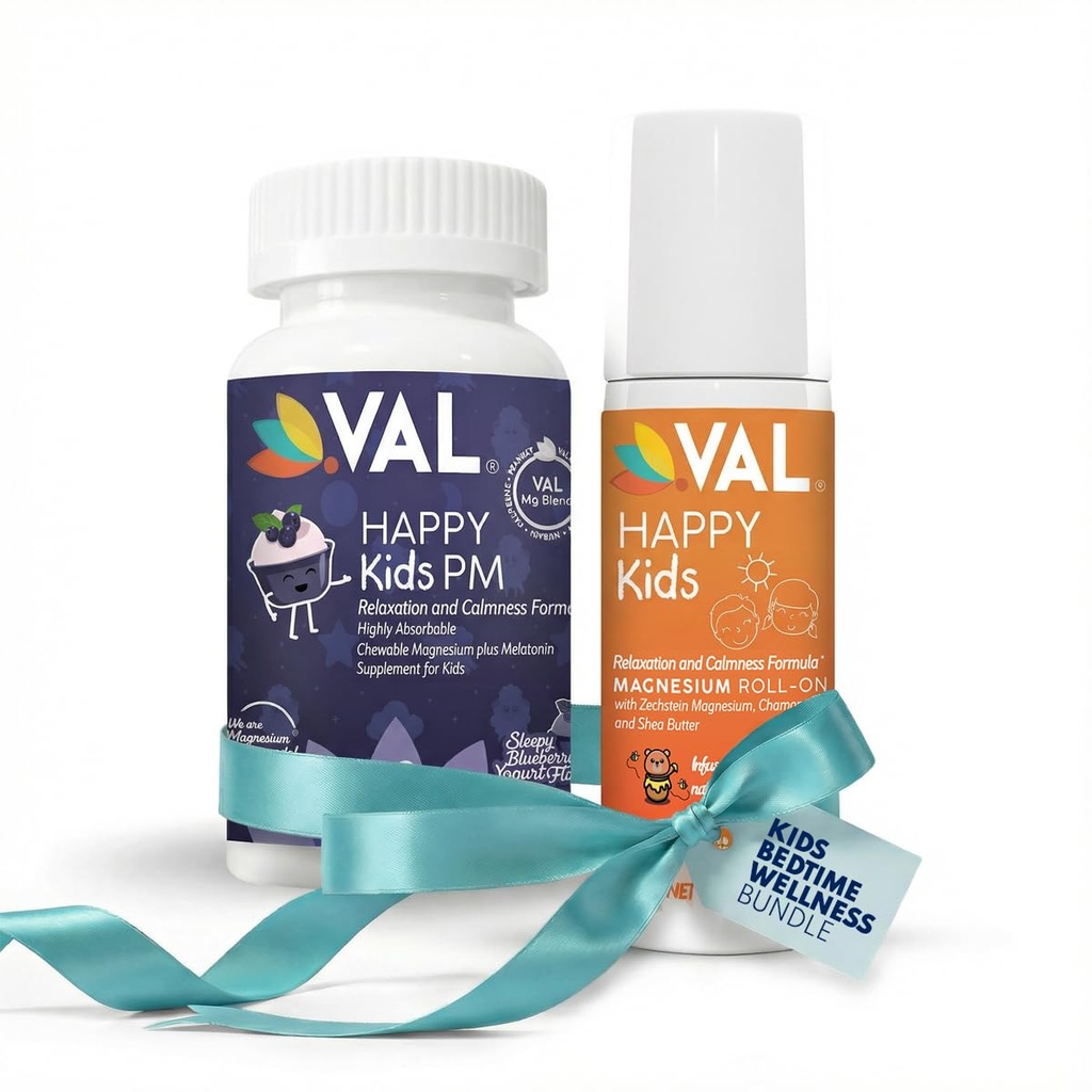VAL Kids Bedtime Wellness Bundle: Melatonin Chews &amp; Magnesium Roll-on